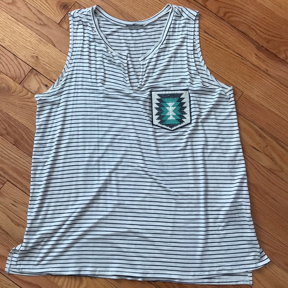 Sleeveless striped tank perfect for spring!